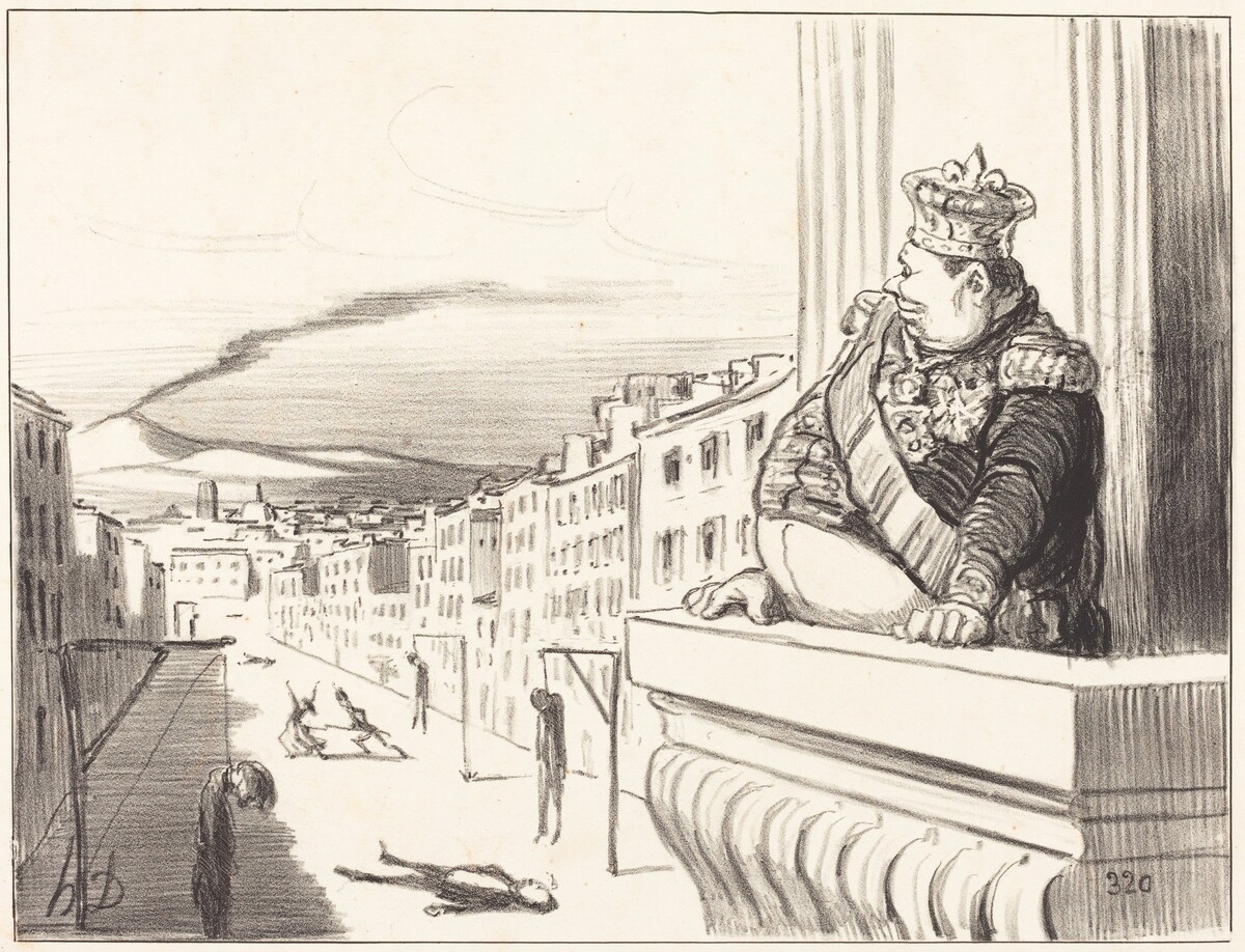 A Naples - Le meilleur des rois... (2nd plate) by Honoré Daumier