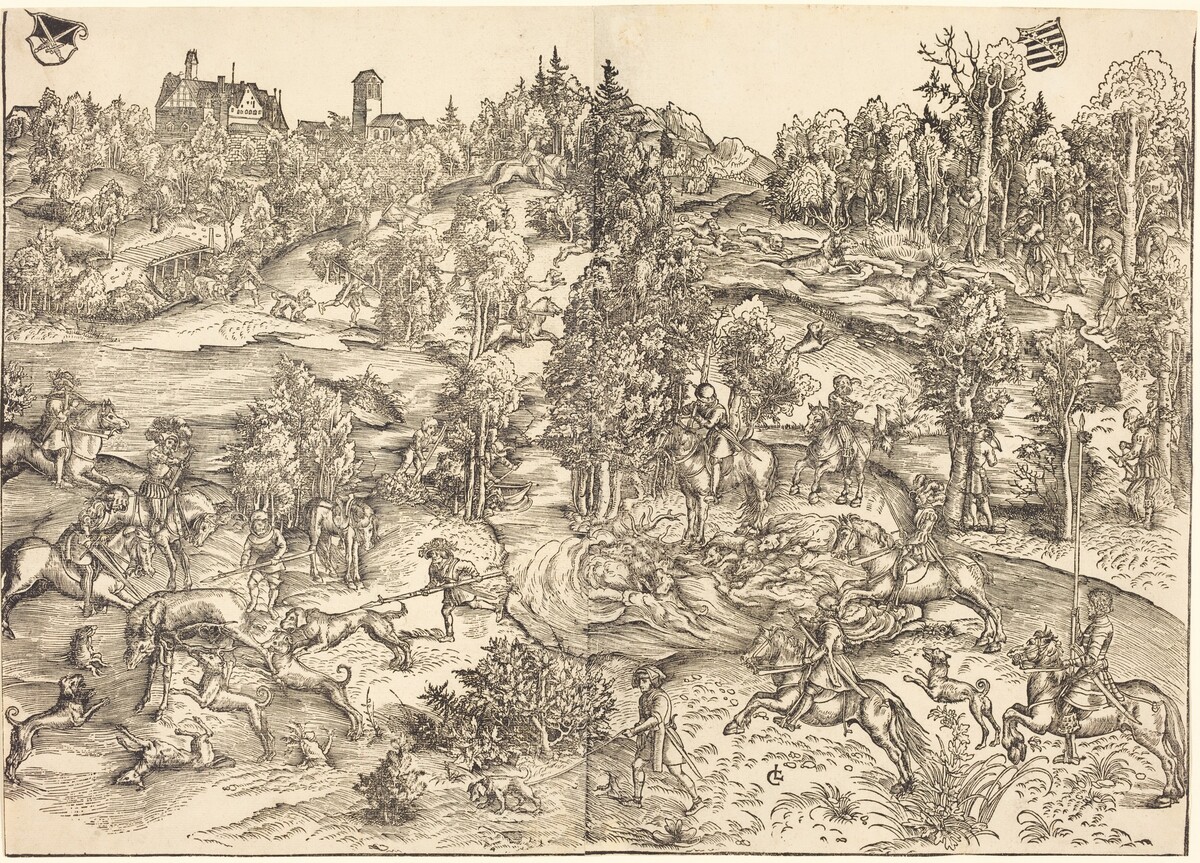 The Stag Hunt by Lucas Cranach the Elder
