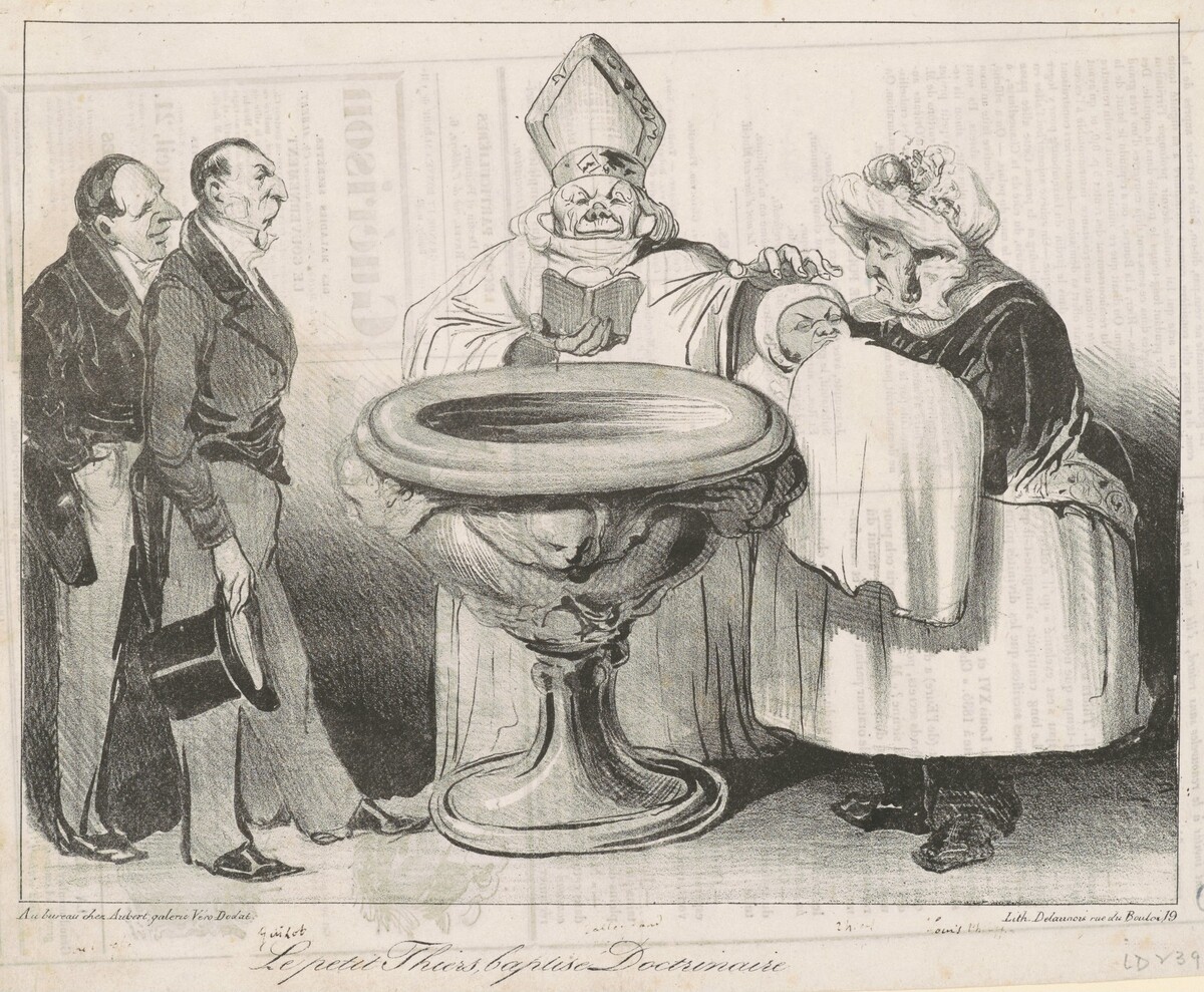 Le Petit Thiers, Baptisé Doctrinaire by Honoré Daumier