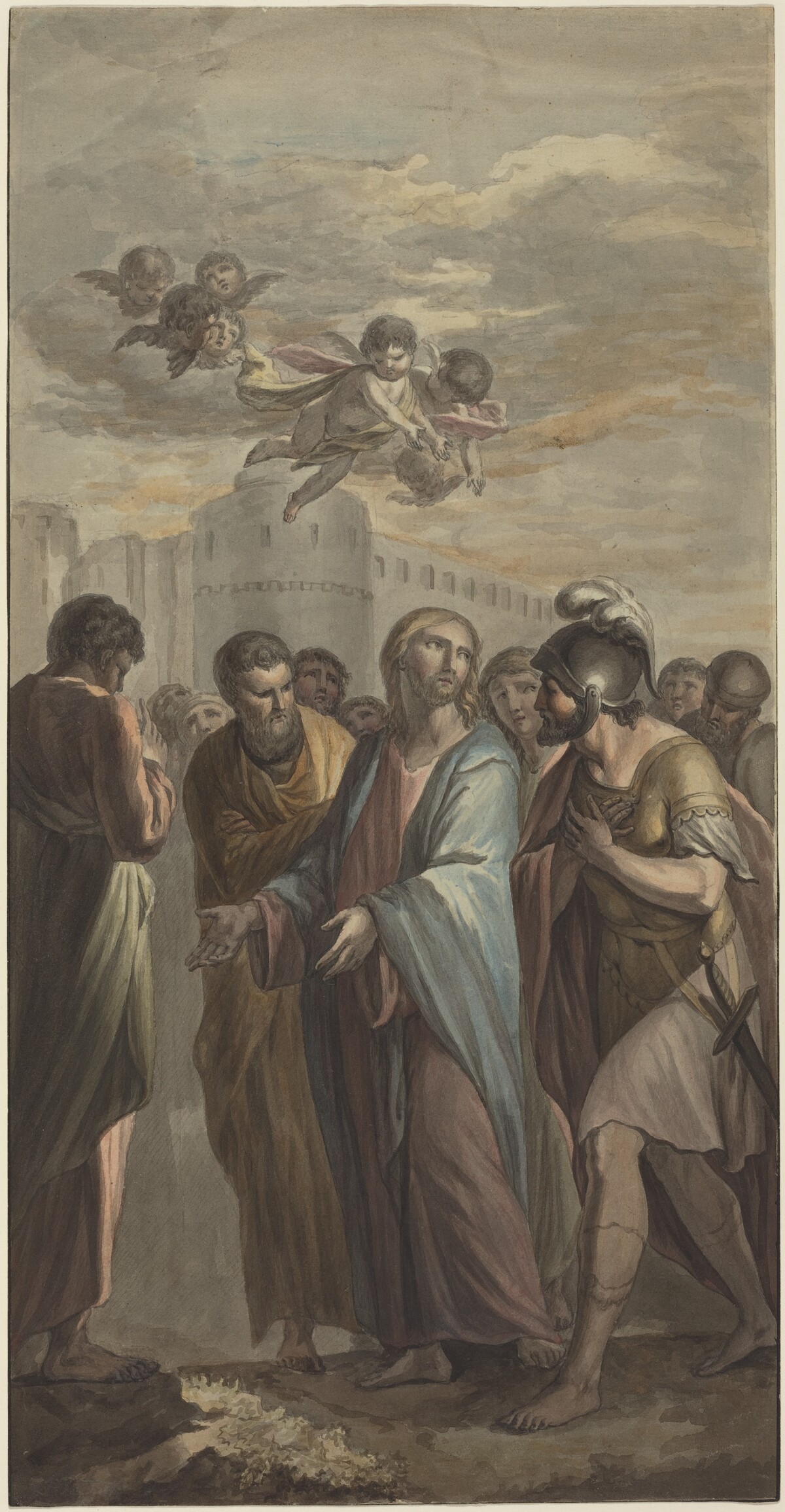 Christ with Apostles and a Roman Soldier by Ernest Zacharias Platner