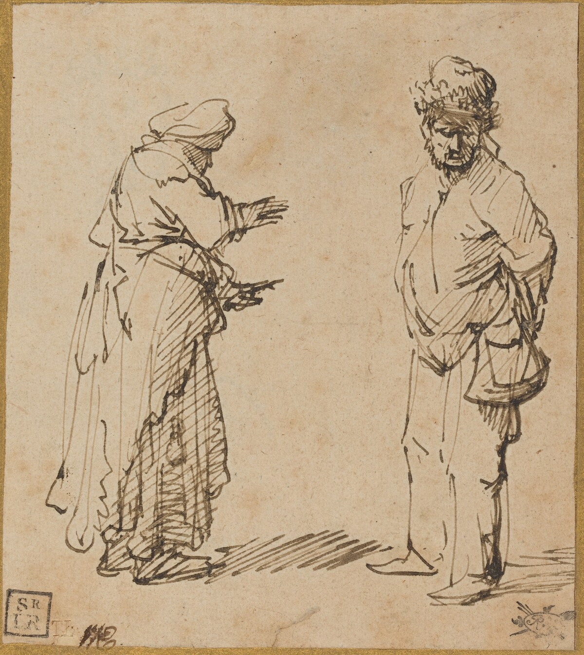 Beggar Man and Woman by Rembrandt van Rijn