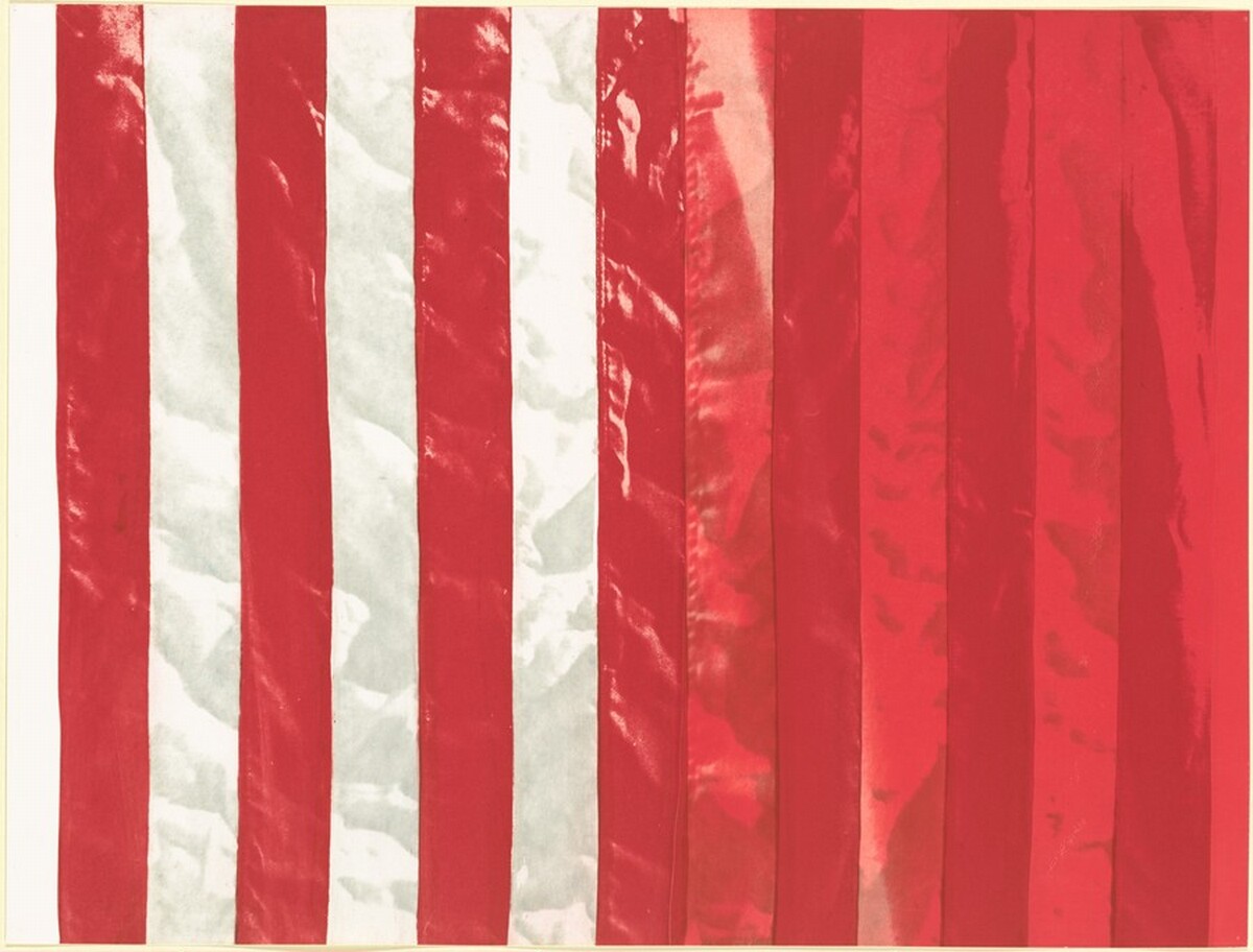 3 Flags for 1 Space and 6 Regions [center left panel] by Vito Acconci