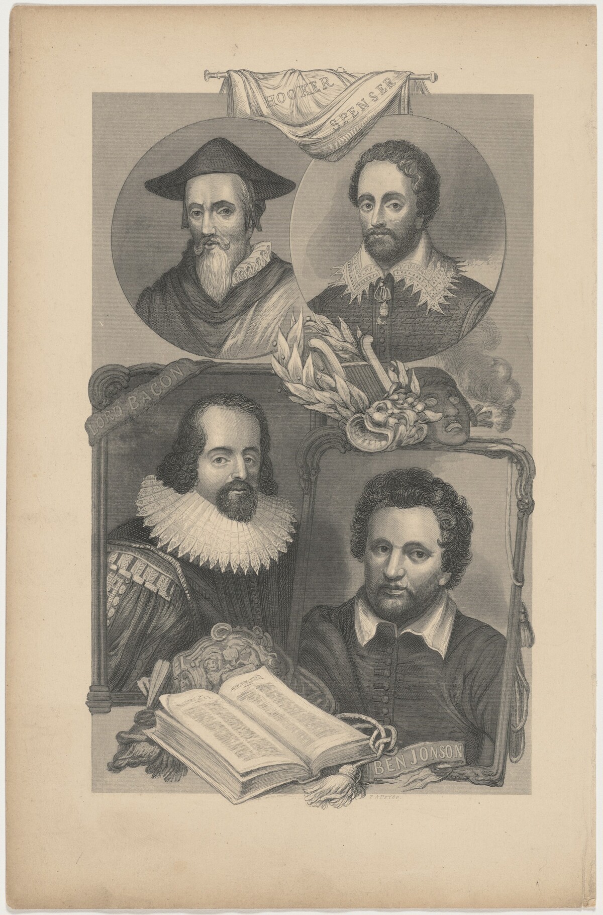 Hooker, Spenser, Lord Bacon, Ben Johnson by Thomas Abiel Prior