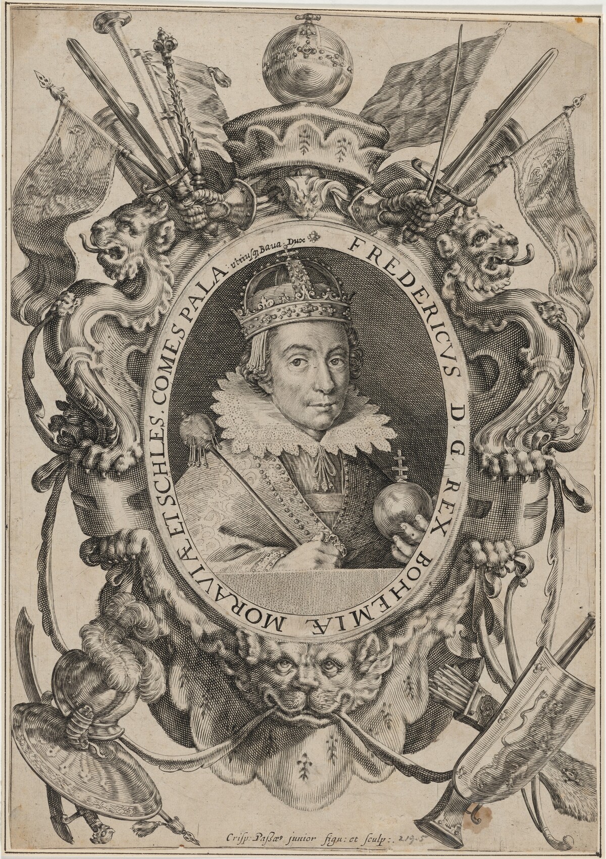 Frederick V, Elector Palatine, King of Bohemia by Crispijn de Passe I