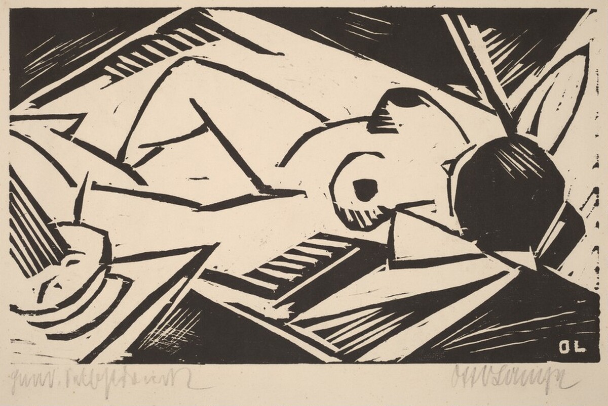 Liegender Akt II (Reclining Nude II) by Otto Lange