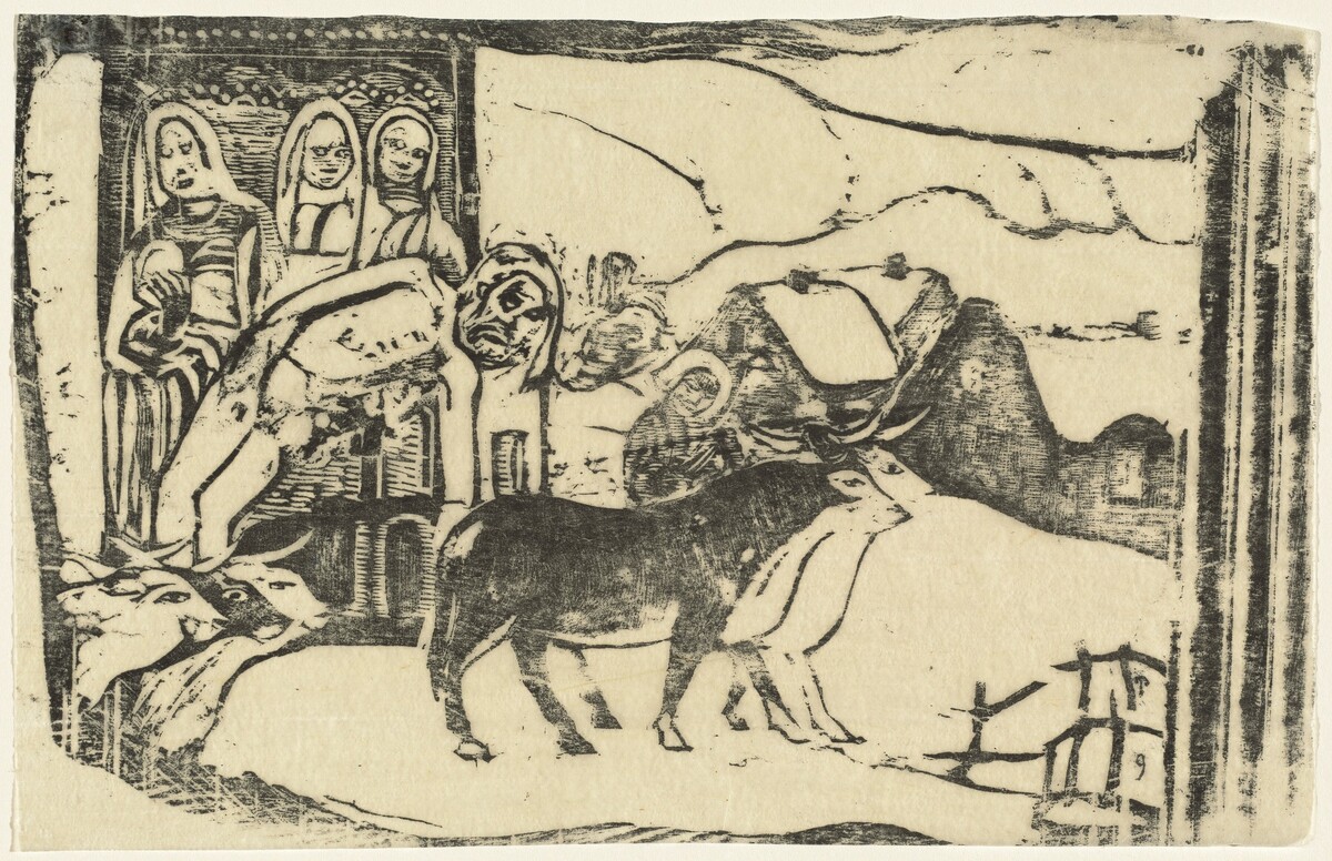 Wayside Shrine in Brittany (Le calvaire Breton) by Paul Gauguin