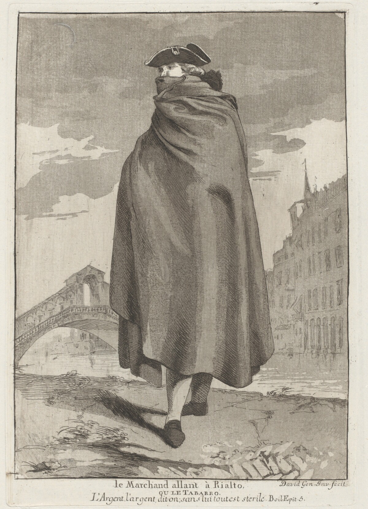 Le Marchand allant à Rialto (The Merchant at the Rialto) by Giovanni David