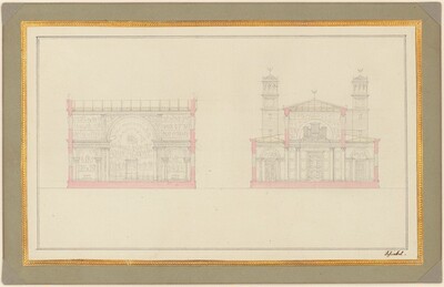 Section of the Crossing and the West End of a Cathedral for Berlin