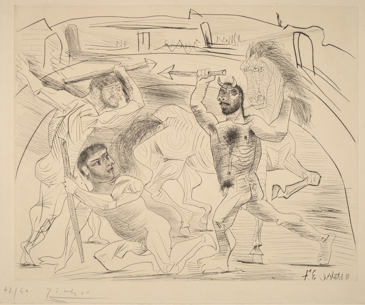 Combat (Le combat) by Pablo Picasso
