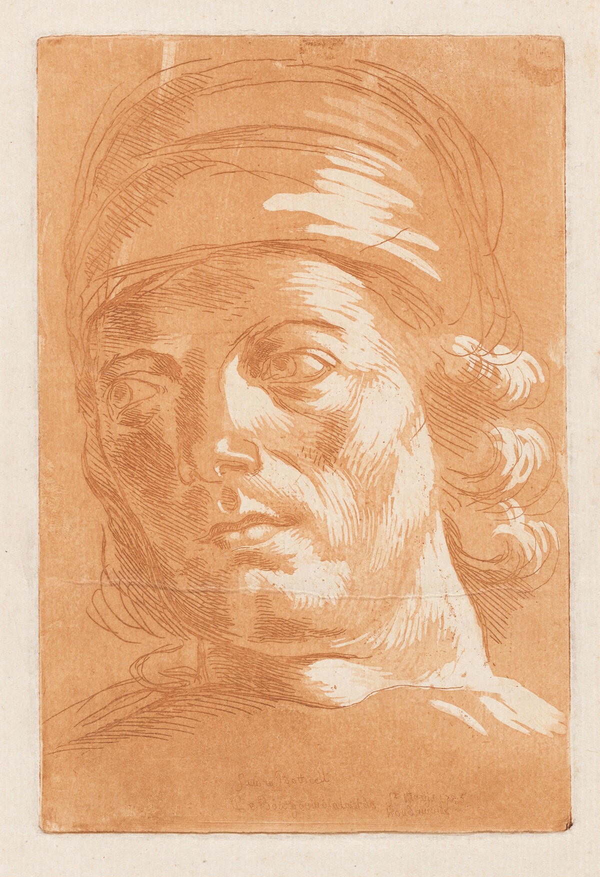 Head of a Man by Charles-Paul-Jean-Baptiste de Bourgevin Vialart de Saint-Morys, after Sandro Botticelli