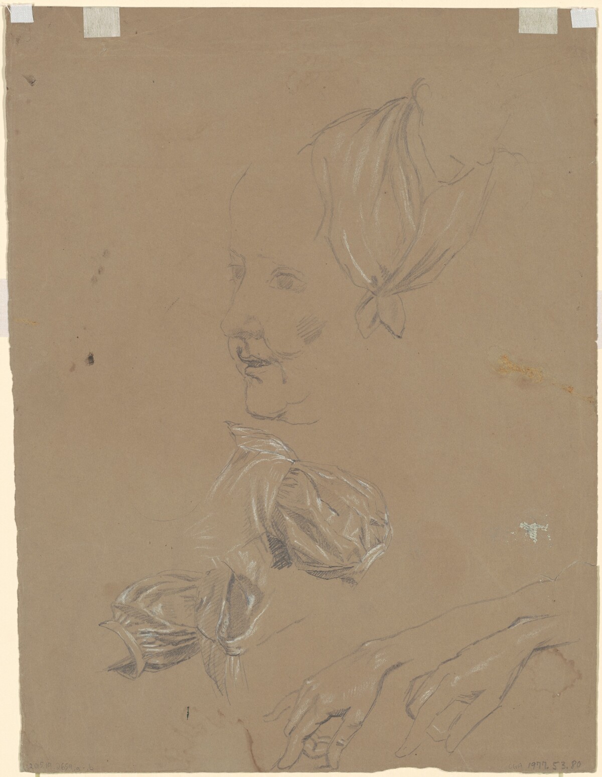 Studies of a Woman and Her Dress [verso] by Enoch Wood Perry, Jr.