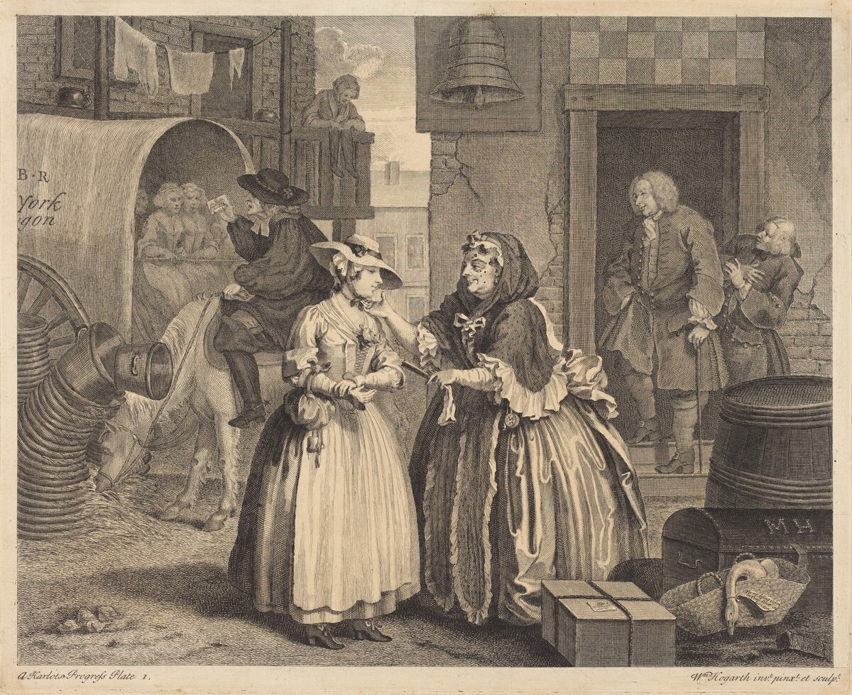 A Harlot's Progress: pl.1 by William Hogarth