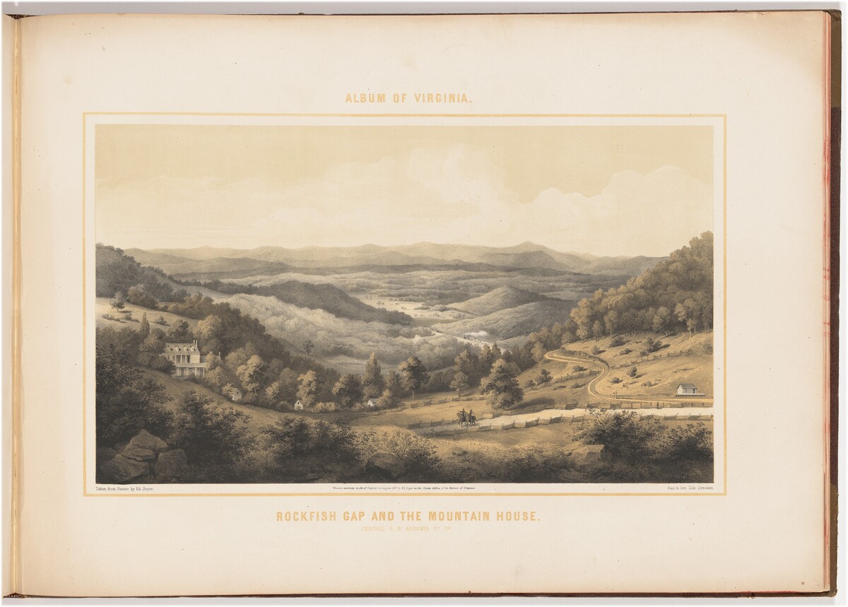 Rockfish Gap and the Mountain House by Woldemar Rau, after Edward Beyer