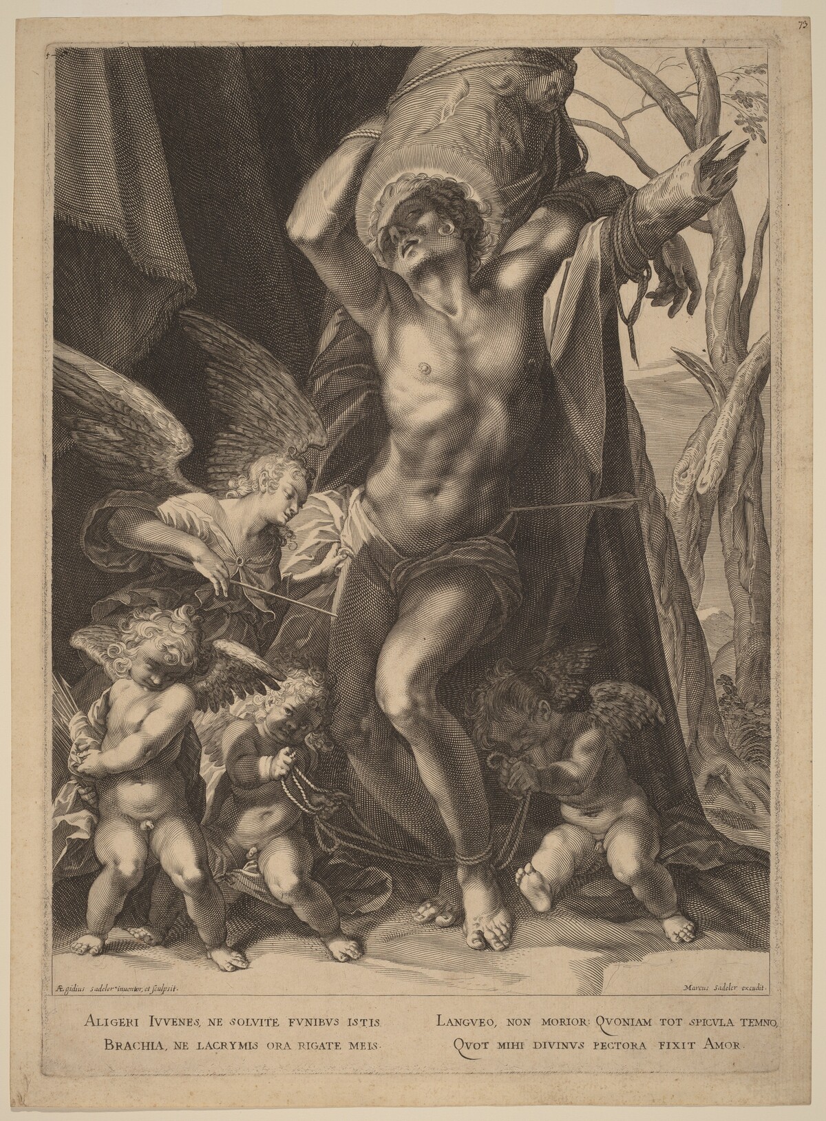 The Martyrdom of Saint Sebastian by Aegidius Sadeler II