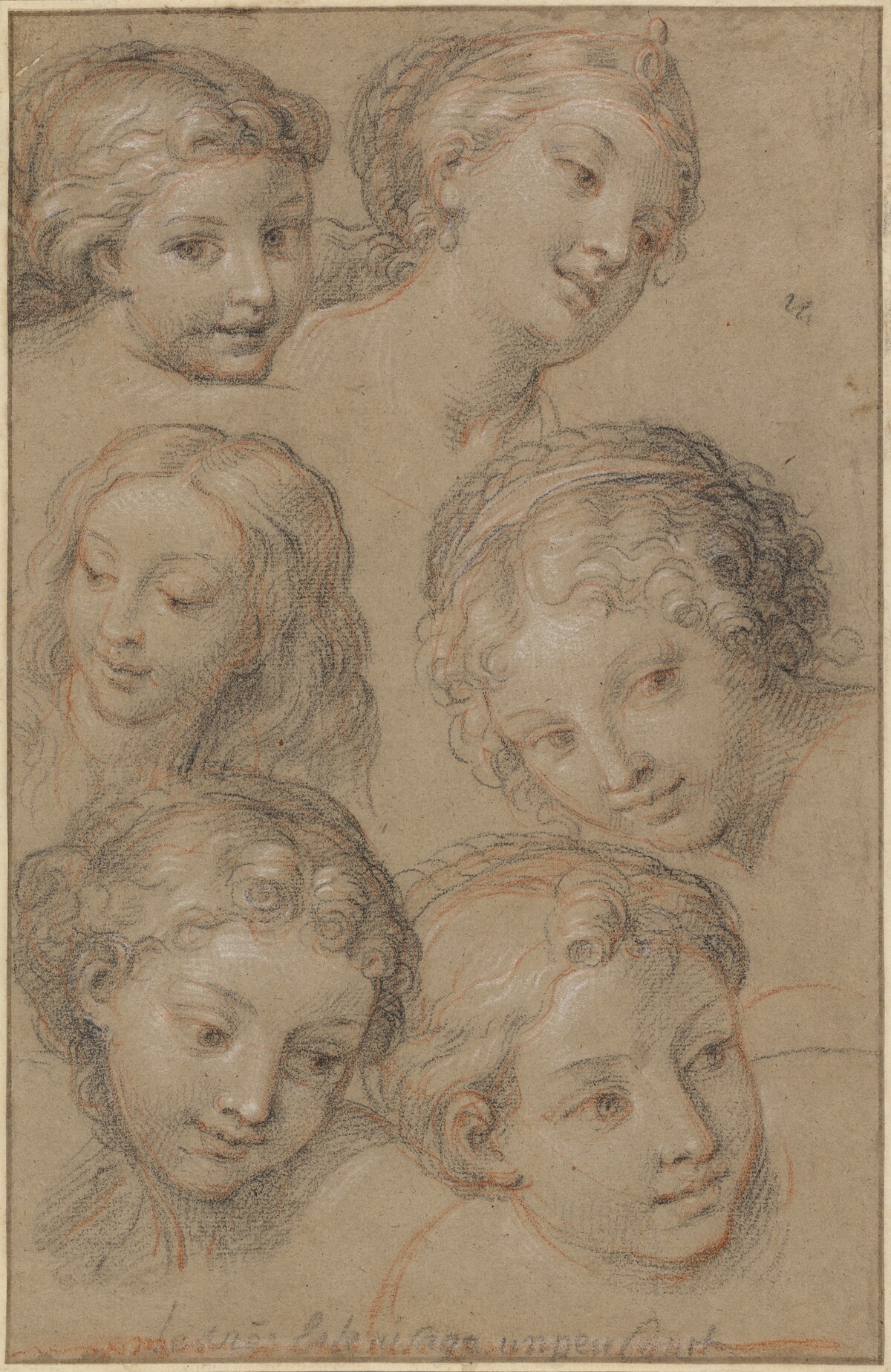 Studies of Women's Heads by Michel Corneille