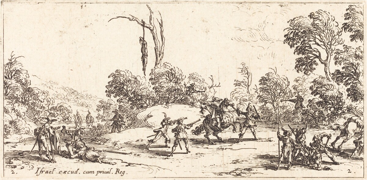 Attacking Travelers on the Highway by Jacques Callot