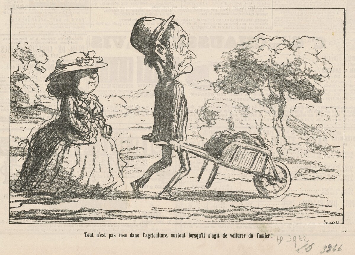 Tout n'est pas rose dans l'agriculture ... by Honoré Daumier
