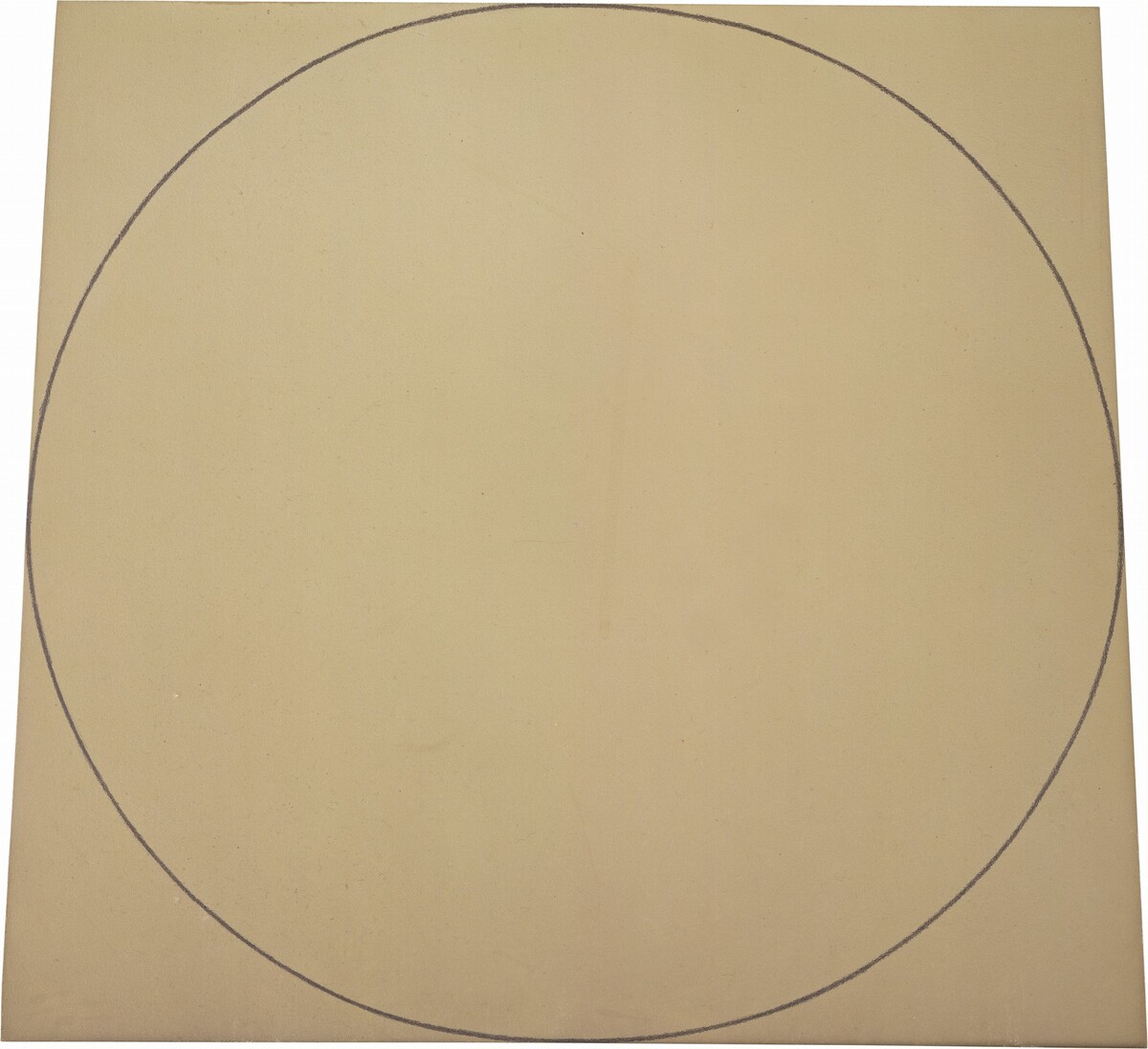 Green Distorted Square-Circle by Robert Mangold