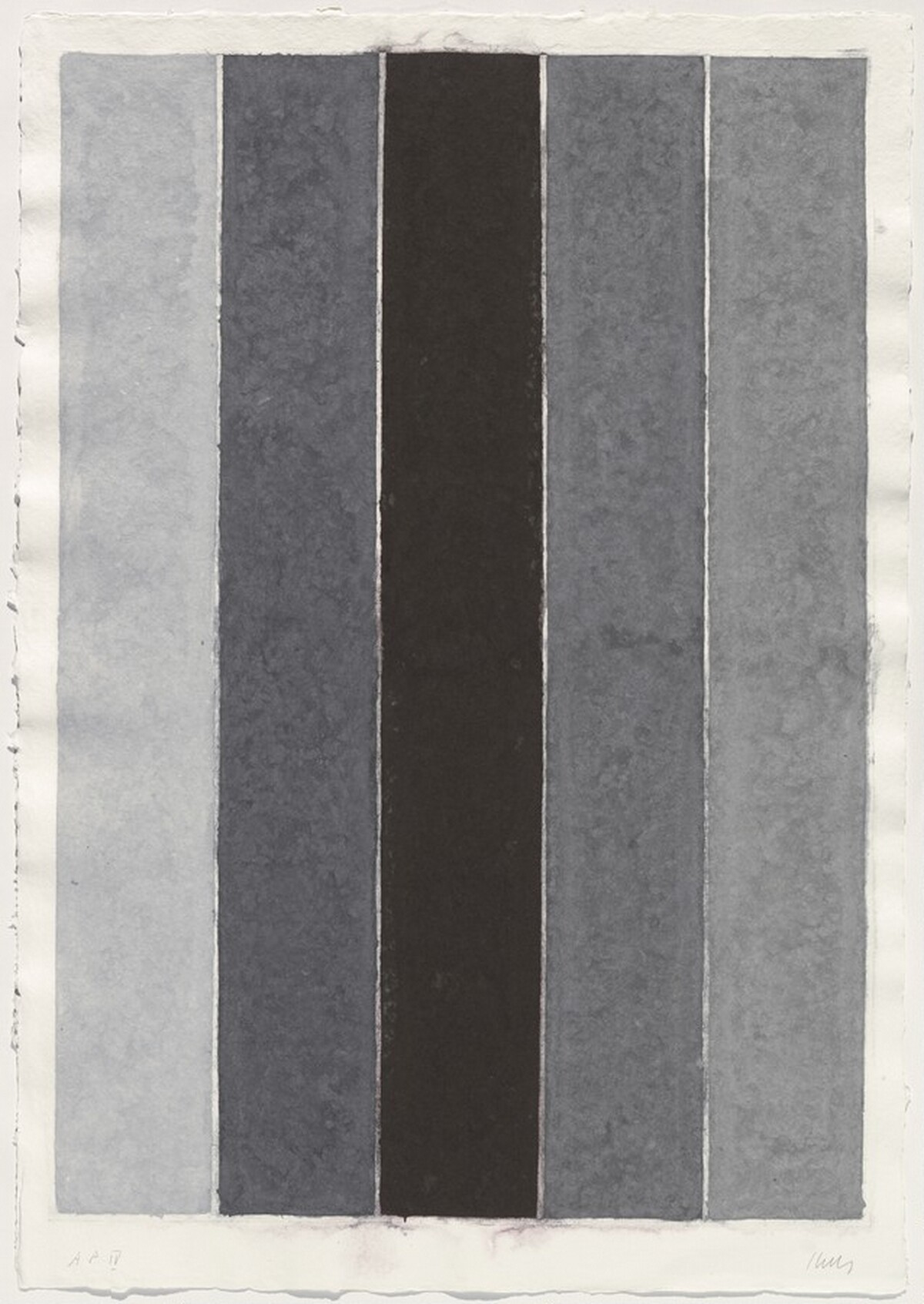 Colored Paper Image IX  (Four Grays with Black I) by Ellsworth Kelly