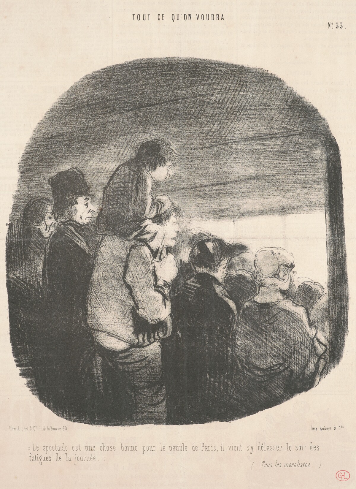 Le spectacle est une chose bonne pour le peuple de Paris ... by Honoré Daumier