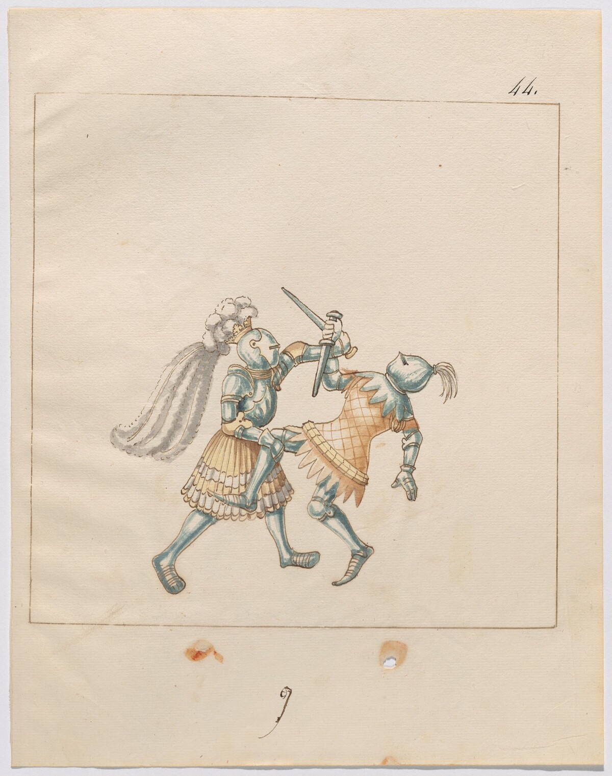 Foot Combat with Daggers by German 16th Century