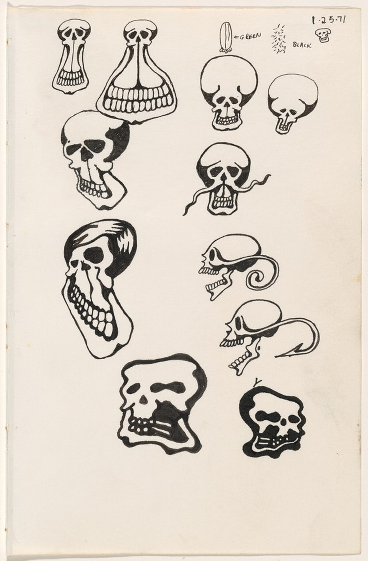Untitled 1-25-71 [study for "tattoo" book] by James McCracken Jr.