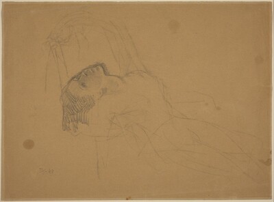 Nude Girl Stretched Out on a Chair [recto]