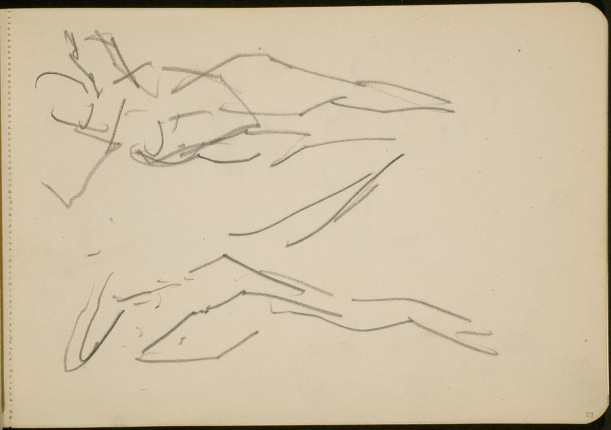 Studie zweier tanzender Figuren (Study of Two Dancing Figures) [p. 29] by Max Beckmann