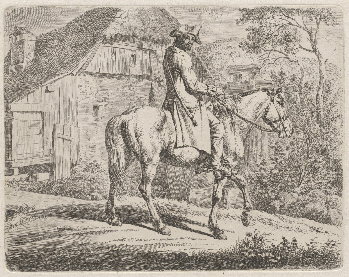 Cattle Dealer on Horseback by Johann Adam Klein