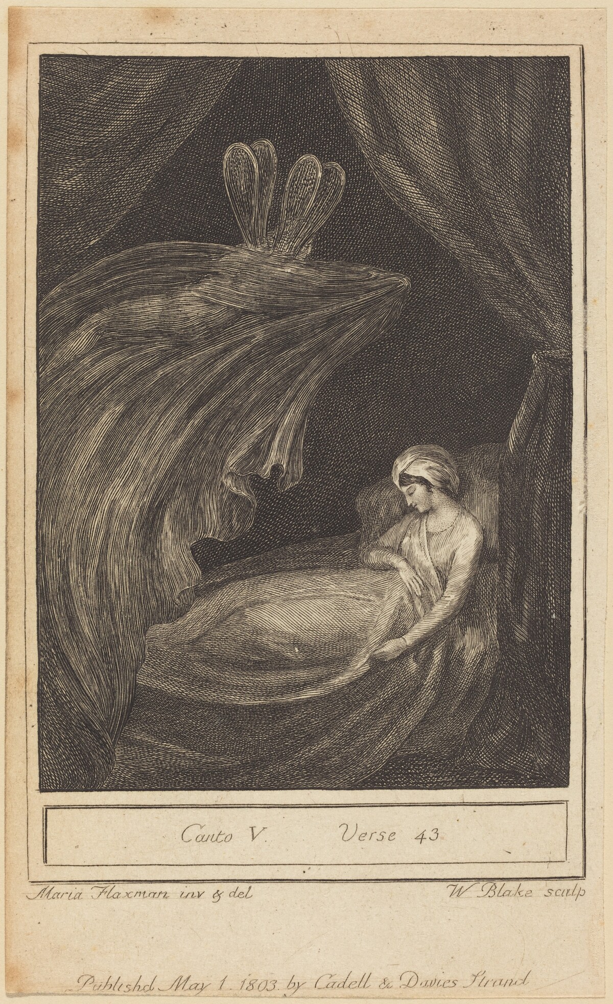 Canto V, Verse 43 by William Blake after Mary Ann Flaxman