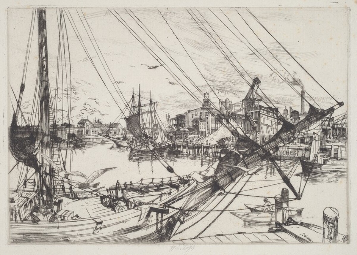 Mission Street Wharf (large plate) by John W. Winkler