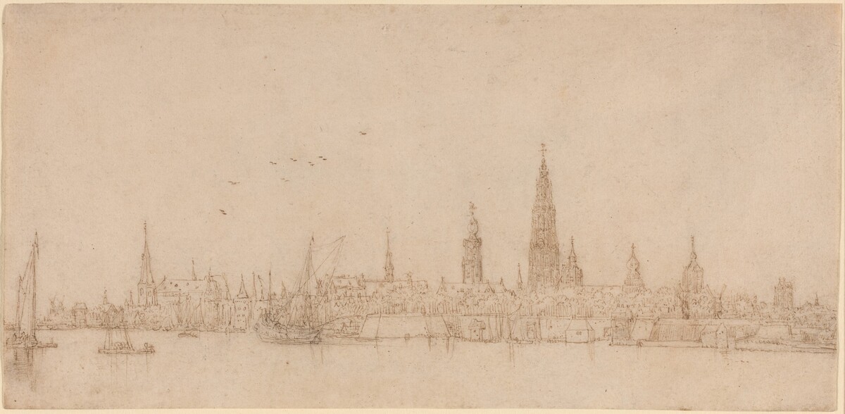 View of Antwerp by Wenceslaus Hollar