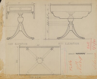 Drop Leaf, Pedestal Table