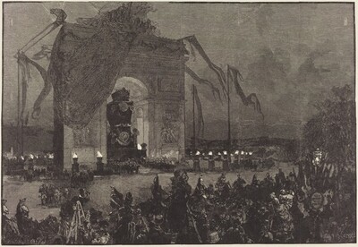Funérailles de Victor Hugo.  La Veillée