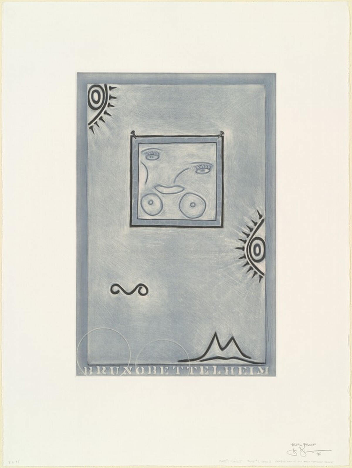 Untitled (White Mezzotint) [trial proof] by Jasper Johns
