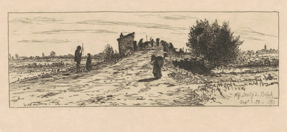 Aŭf Staŭfá Brŭck by Otto Henry Bacher