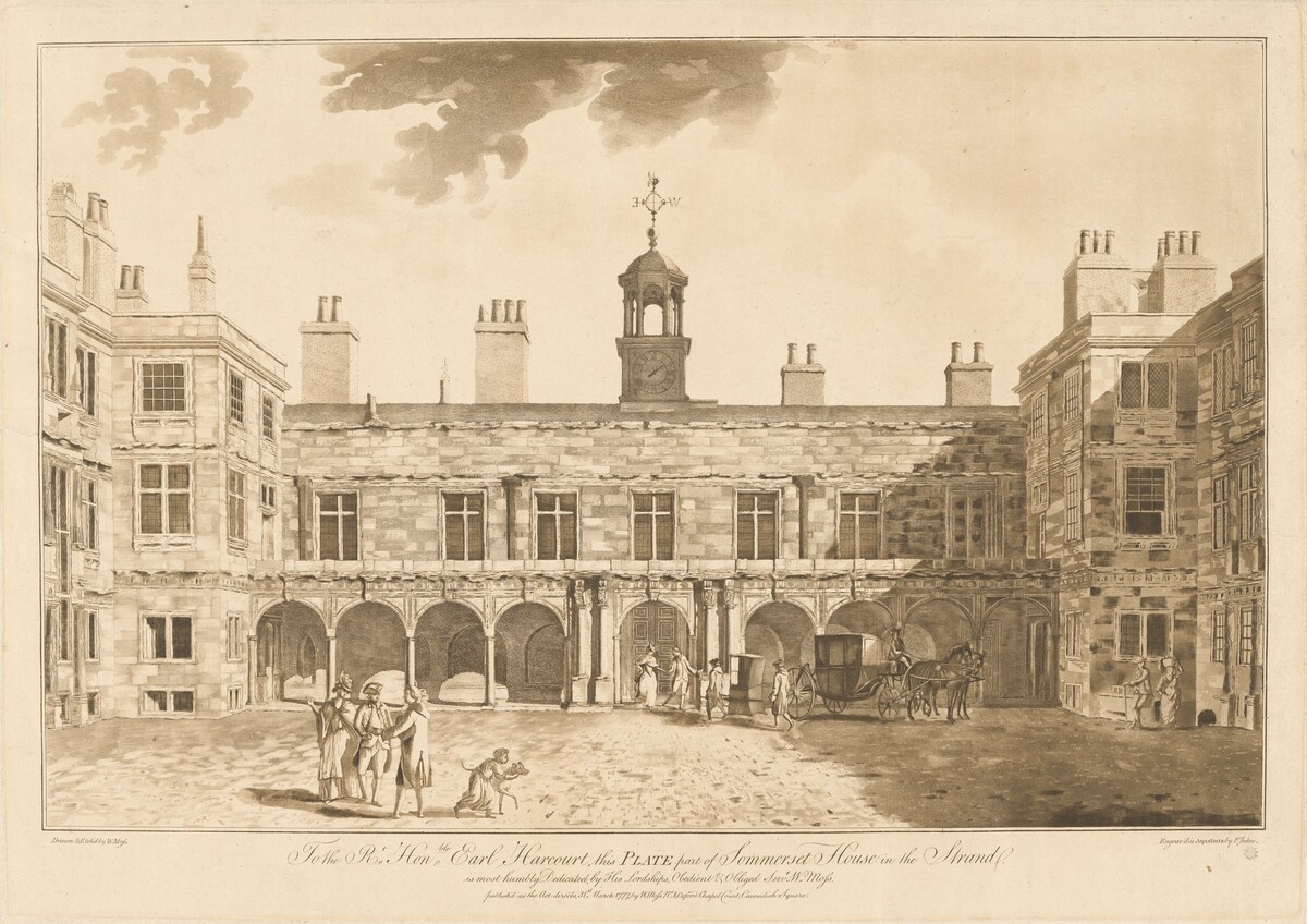 The Inner Courtyard of Old Somerset House in the Strand by William Moss and Francis Jukes