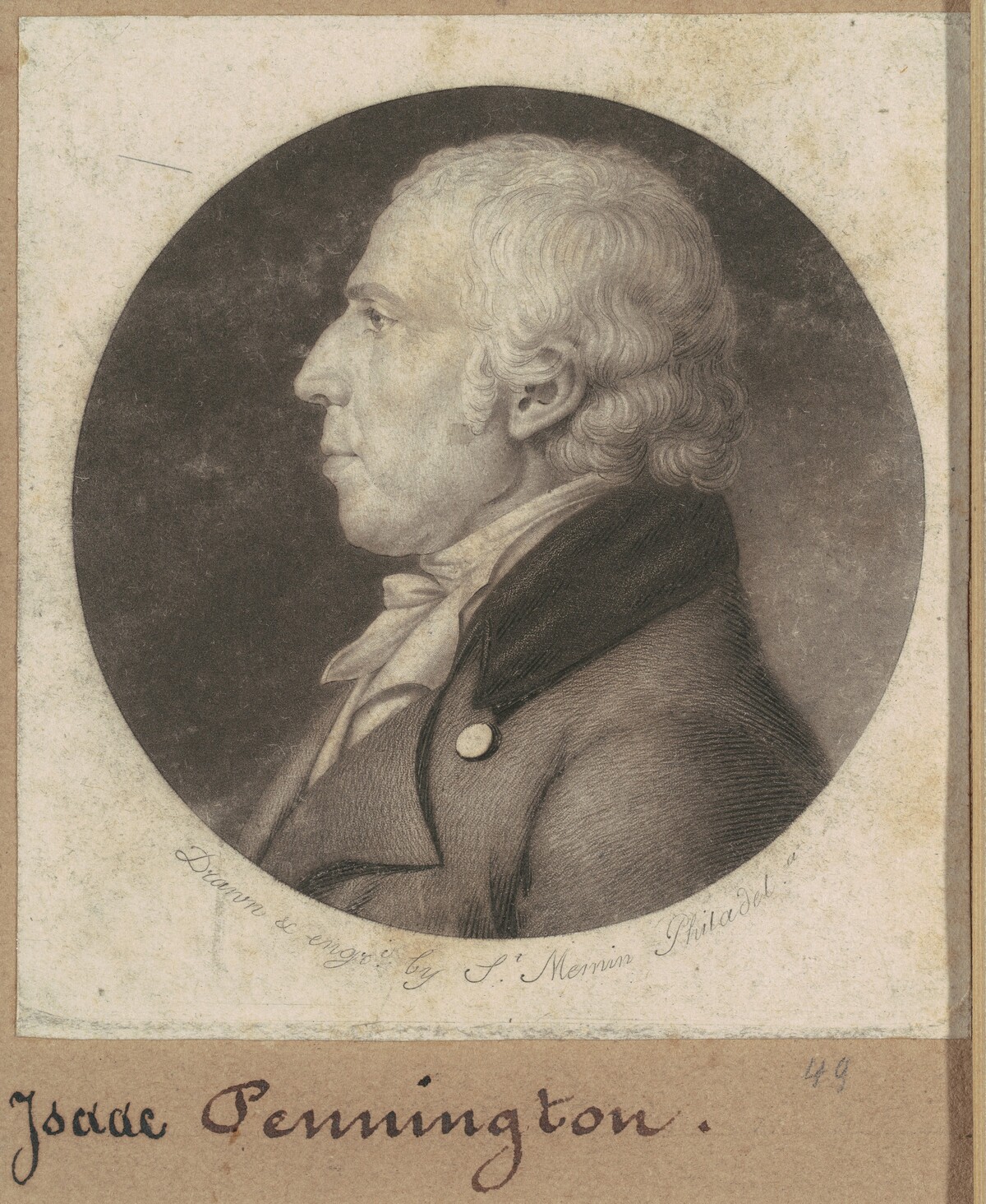 Isaac Penington by Charles B. J. Févret de Saint-Mémin