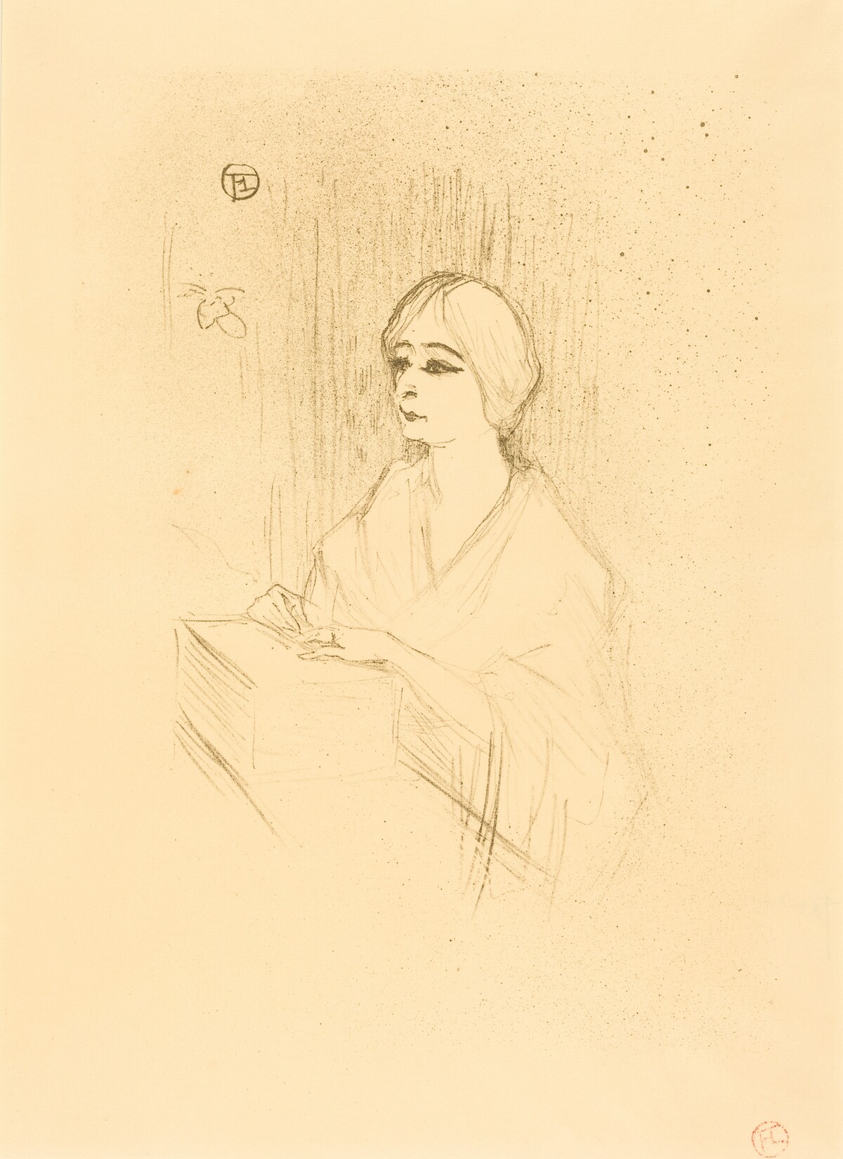 Yahne in His Box (Yahne dans sa loge) by Henri de Toulouse-Lautrec
