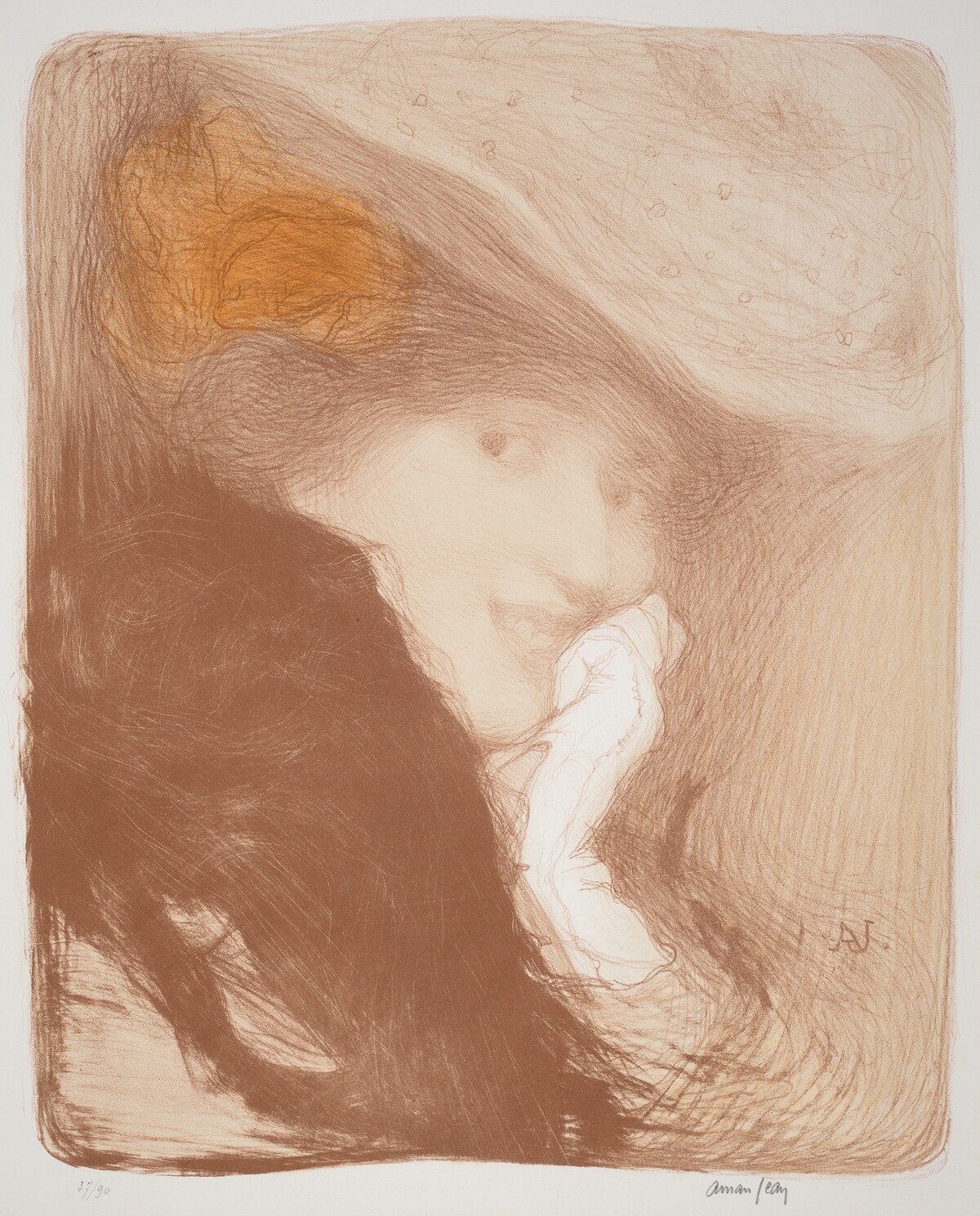 La Rieuse: Madame Albert Besnard by Edmond Aman-Jean