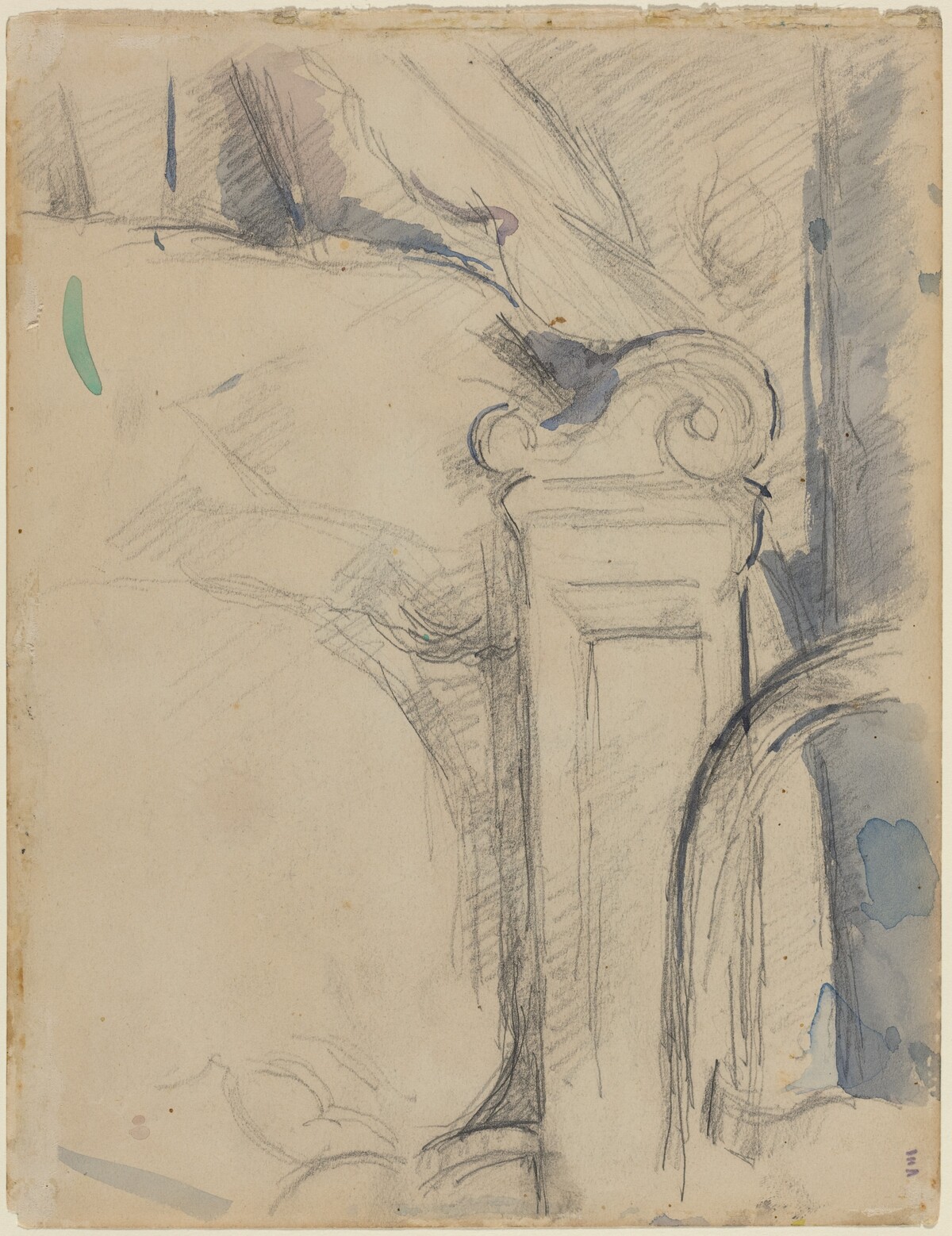 Bedpost [verso] by Paul Cezanne