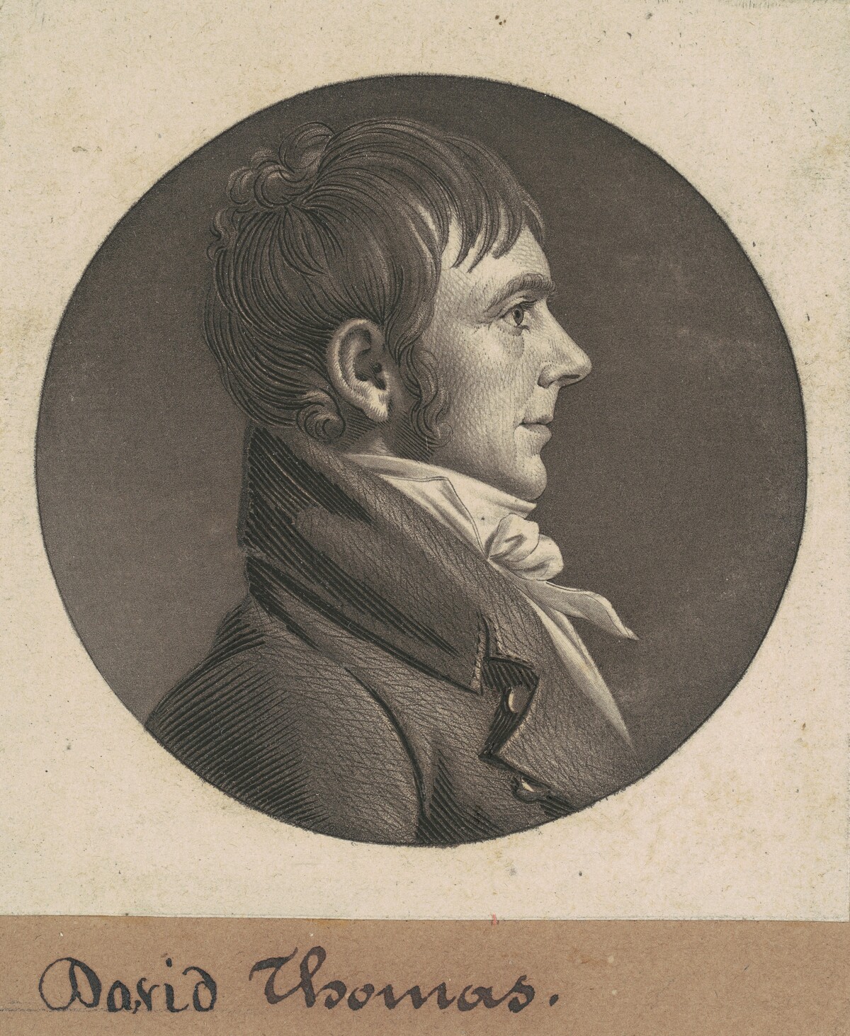David Thomas by Charles B. J. Févret de Saint-Mémin
