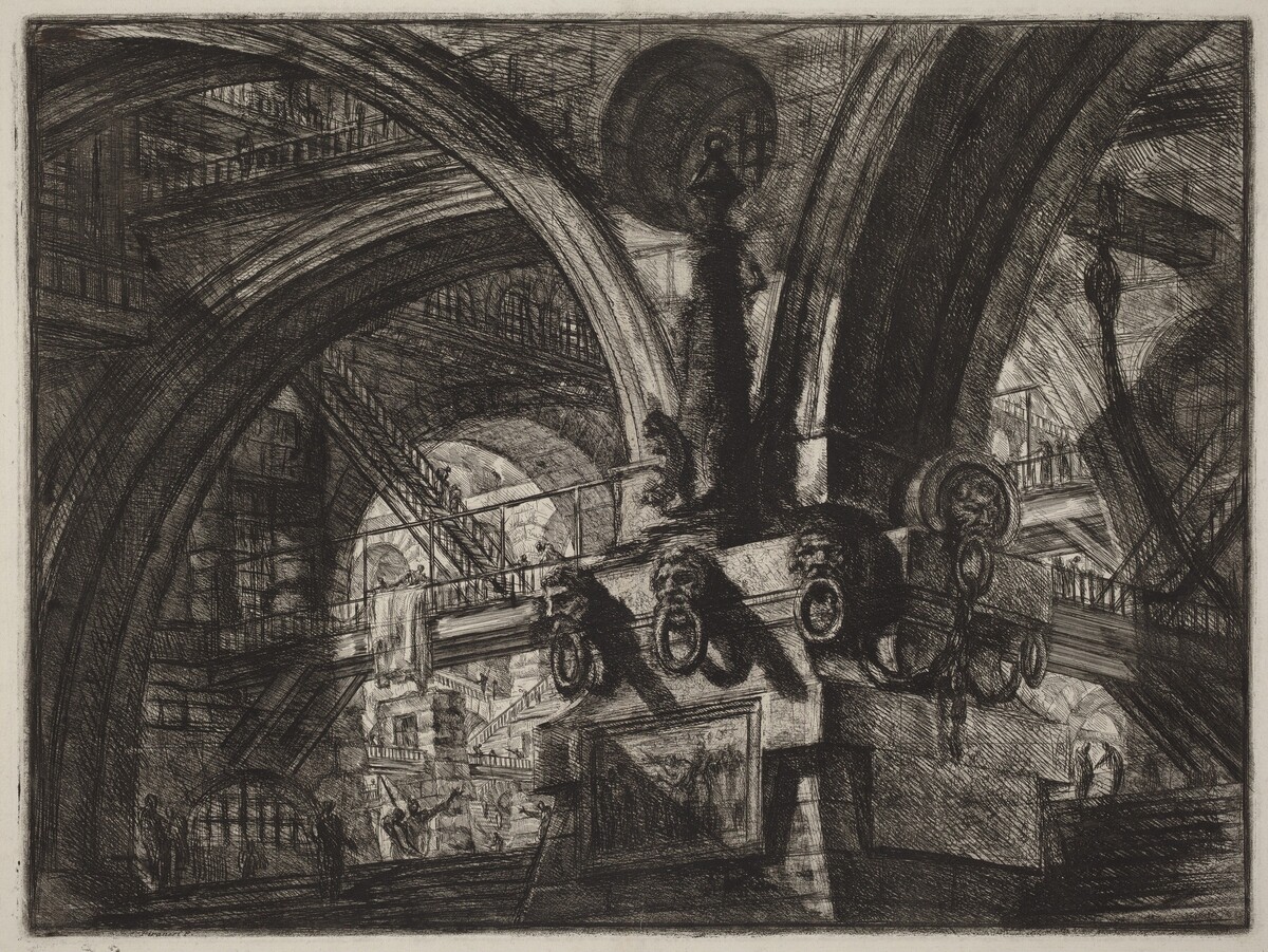 The Pier with a Lamp by Giovanni Battista Piranesi