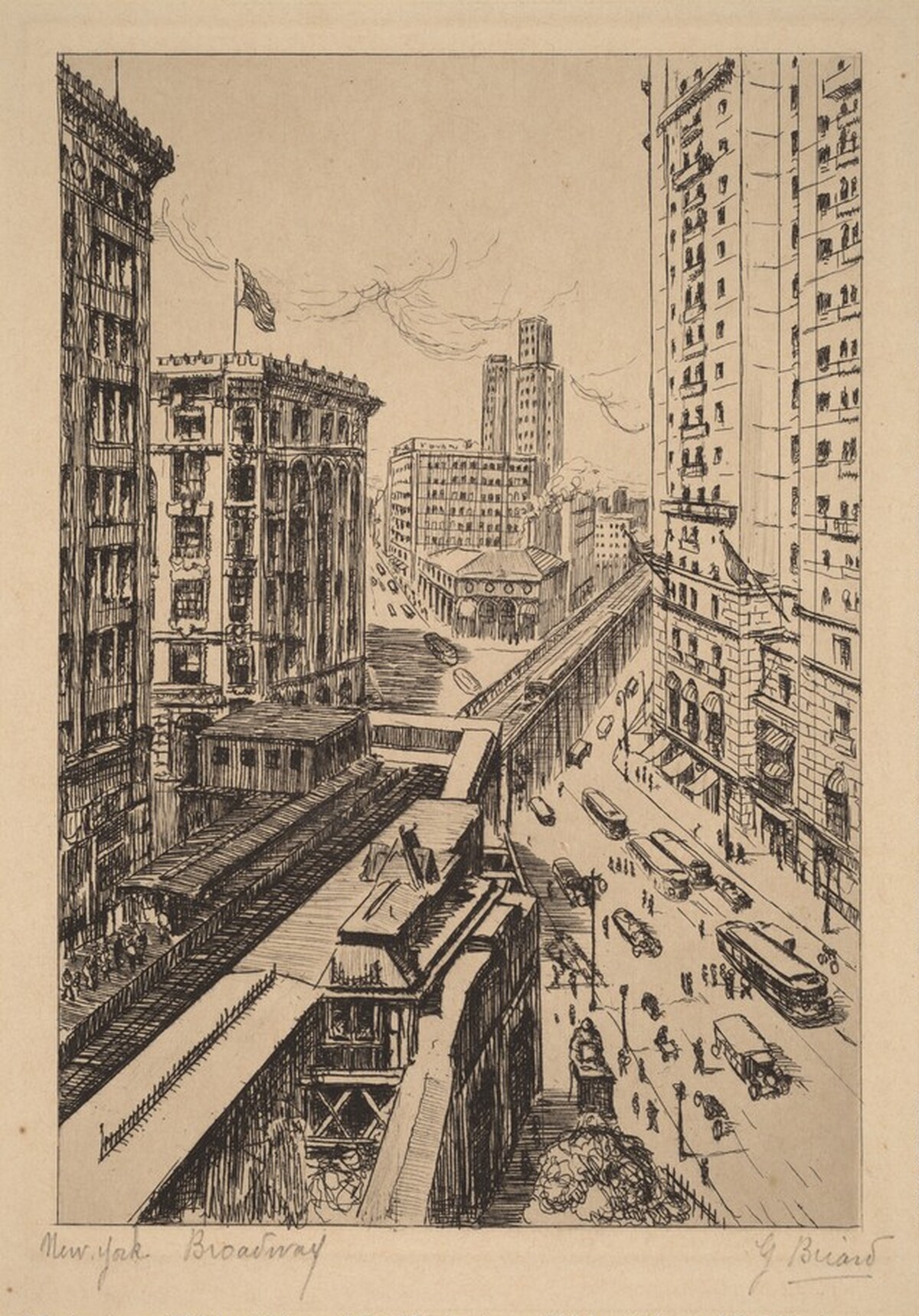 New York Broadway by George Briard