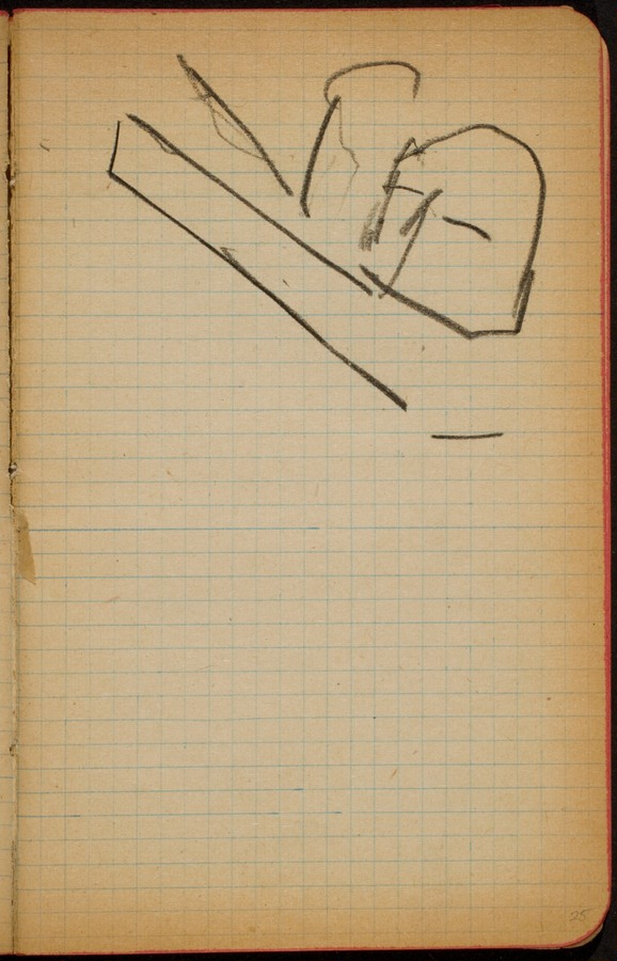 Begonnene Studie, wohl Tanzende (Initial Sketch, Probably Dancers) [p. 25] by Max Beckmann