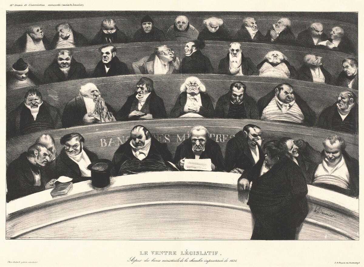 Le Ventre Législatif (The Legislative Belly) by Honoré Daumier