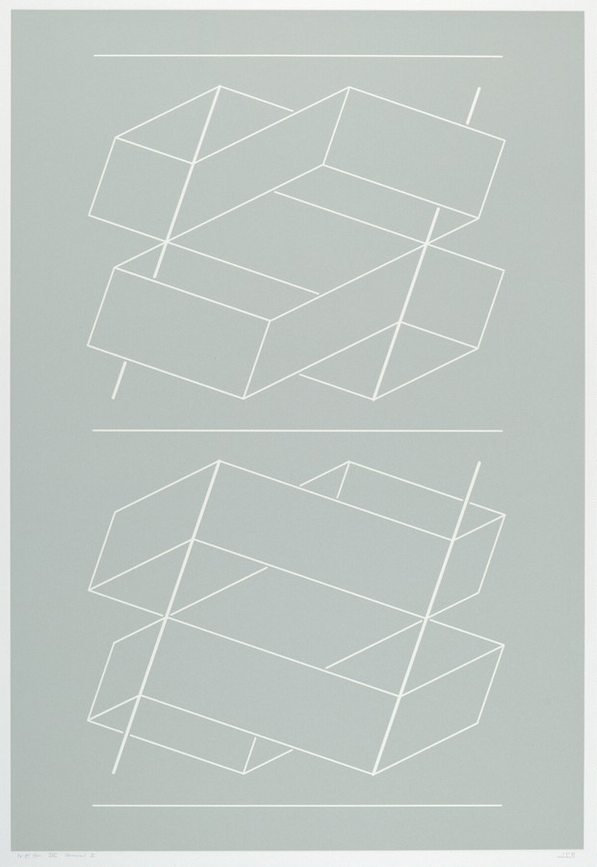 WEG IV from White Embossings on Gray by Josef Albers