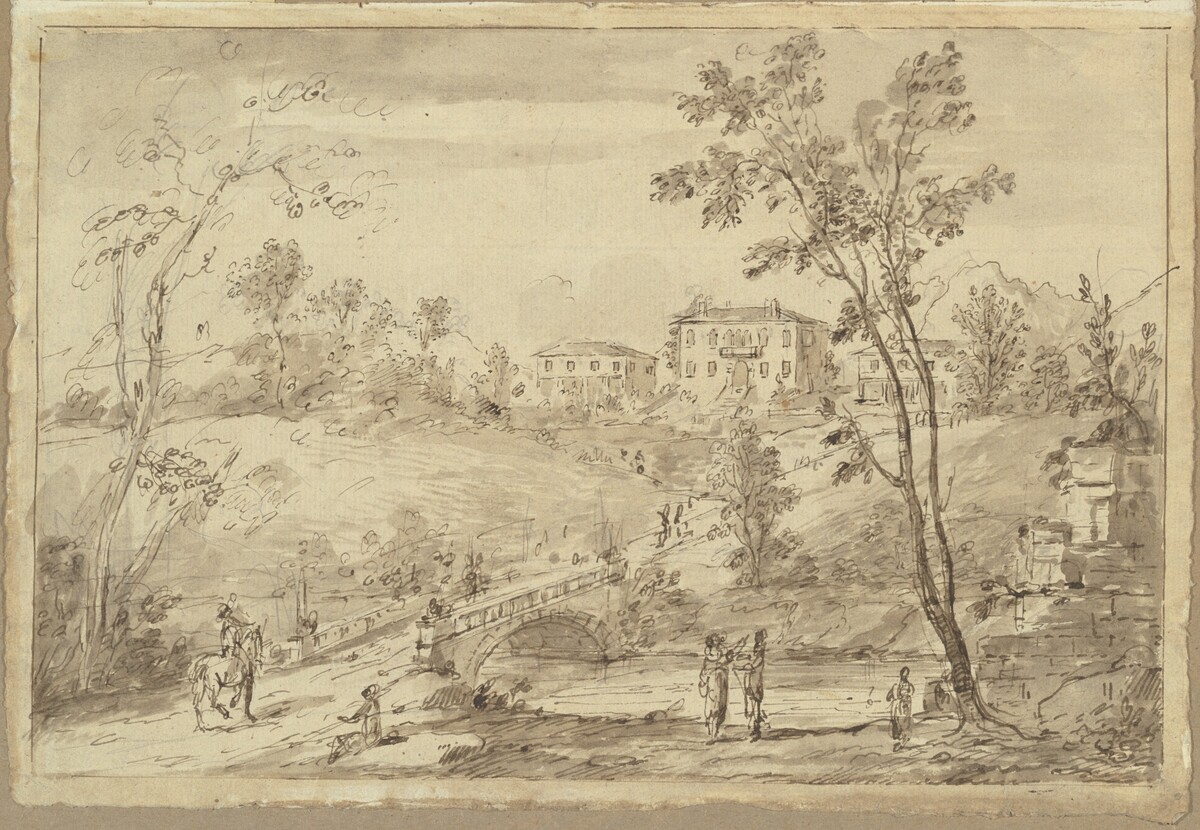 Landscape with a Bridge by Francesco Zuccarelli