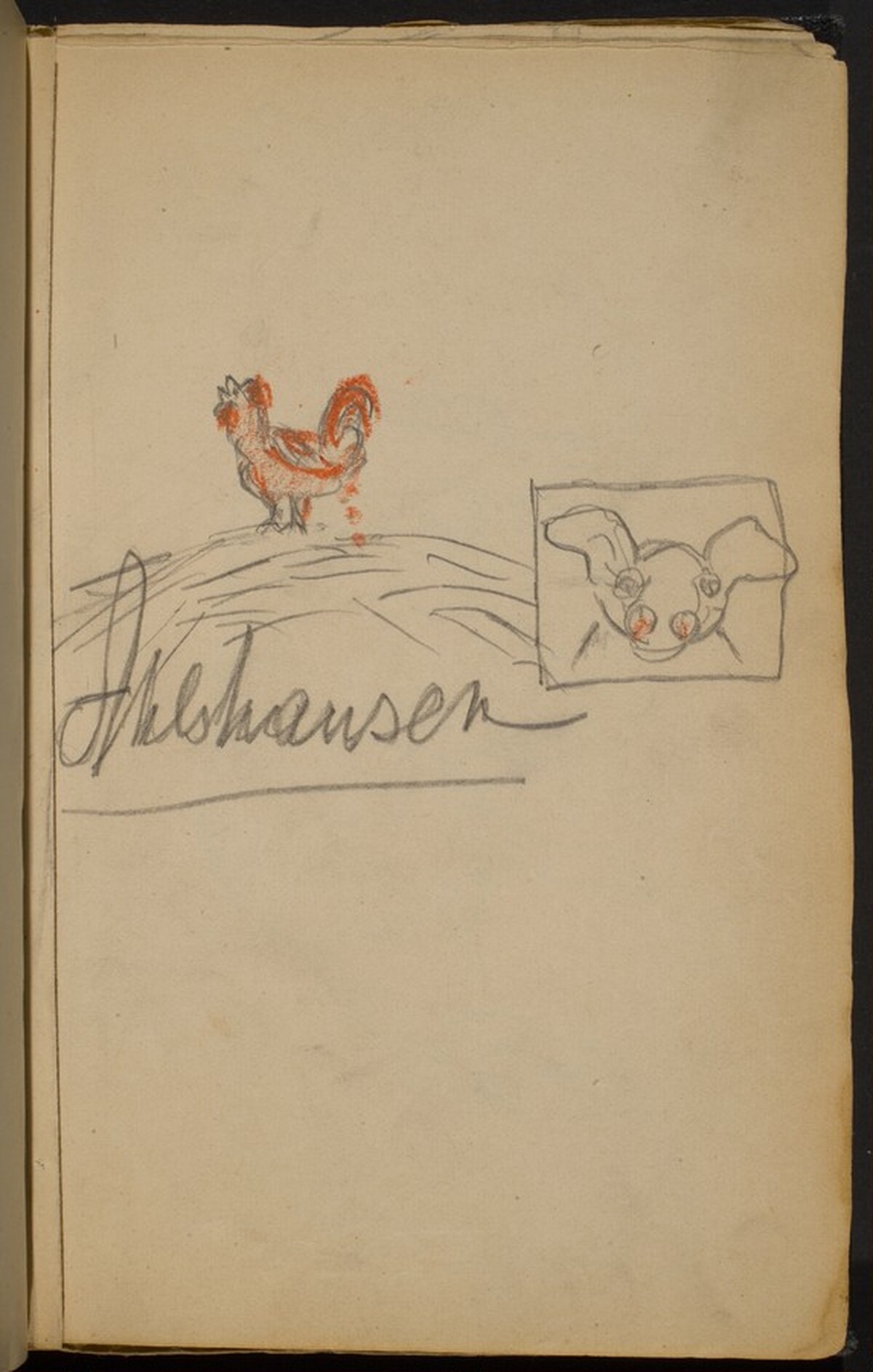 Rooster and Pig by Max Beckmann