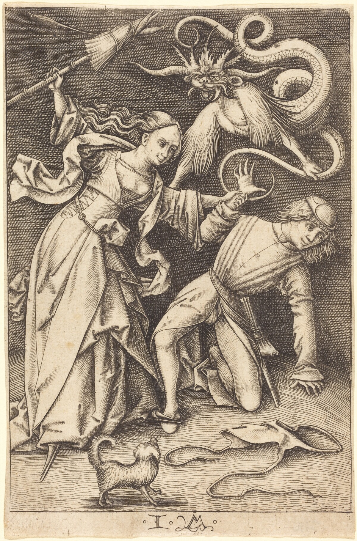 The Angry Wife by Israhel van Meckenem